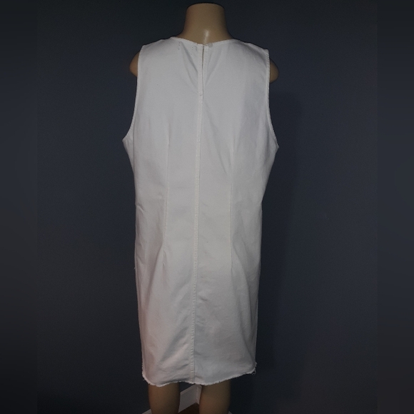 J CREW WHITE JEAN DRESS SZ 16 - Picture 5 of 6